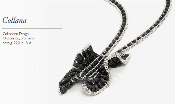 Design Black And White Gold Necklace Nic0032 D’orica