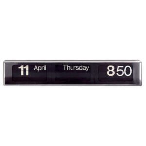 Clock Dator 60 Horizontal Black D60on Solari Lineadesign SOLARI LINEADESIGN