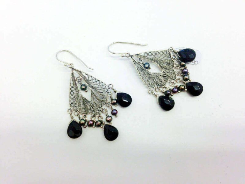 Diamond Filigree Shape Earrings E1078 Yvone Christa Earrings 2