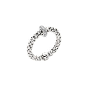 First 18K Gold Flexible Ring With Diamonds. An745 Bbr Br Fope