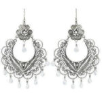 Earrings Half Moon On Daisy Flower E1607cz Yvone Christa Earrings 5