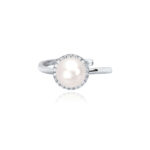 Pearl And Zircons Ring 523117 Mabina