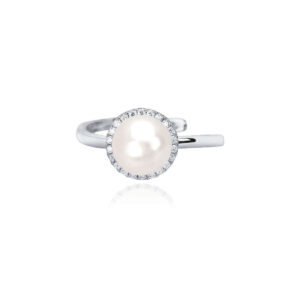 Pearl And Zircons Ring 523117 Mabina