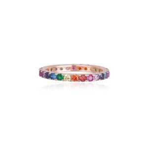 Rosé Silver Eternity Ring 523133 Mabina Anello