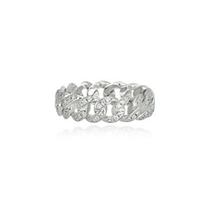 Mesh Ring With Zircons 523134 Mabina Anello