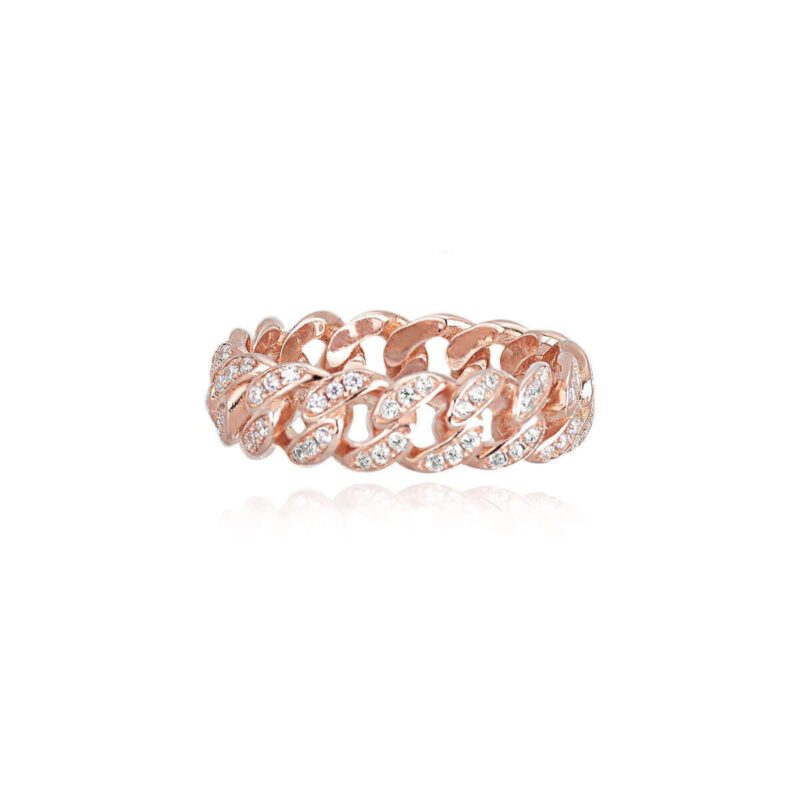 Mesh Ring With Cubic Zirconia Rosé 523135 Mabina Anello 2