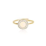 Silver And Gold Cubic Zirconia Ring 523145 Mabina Anello 5