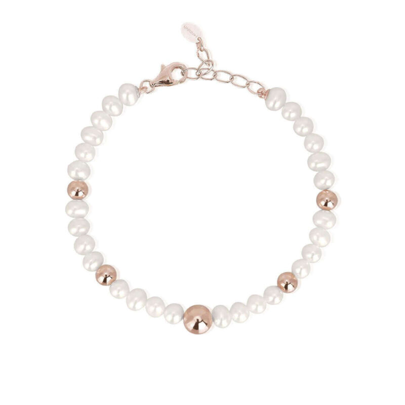Rosé Beads And Silver Bracelet 533299 Mabina Bracciale 2