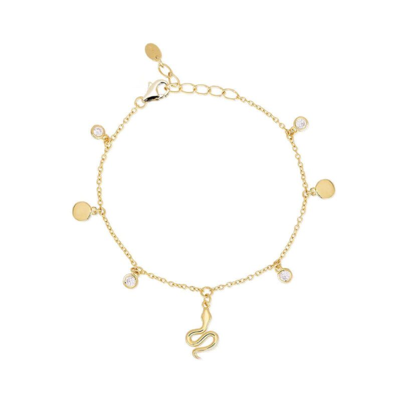 Gold Chain And Zircons Bracelet 533345 Mabina Bracciale 2