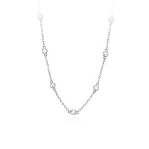 Chain And Zircons Necklace 553217 Mabina 2