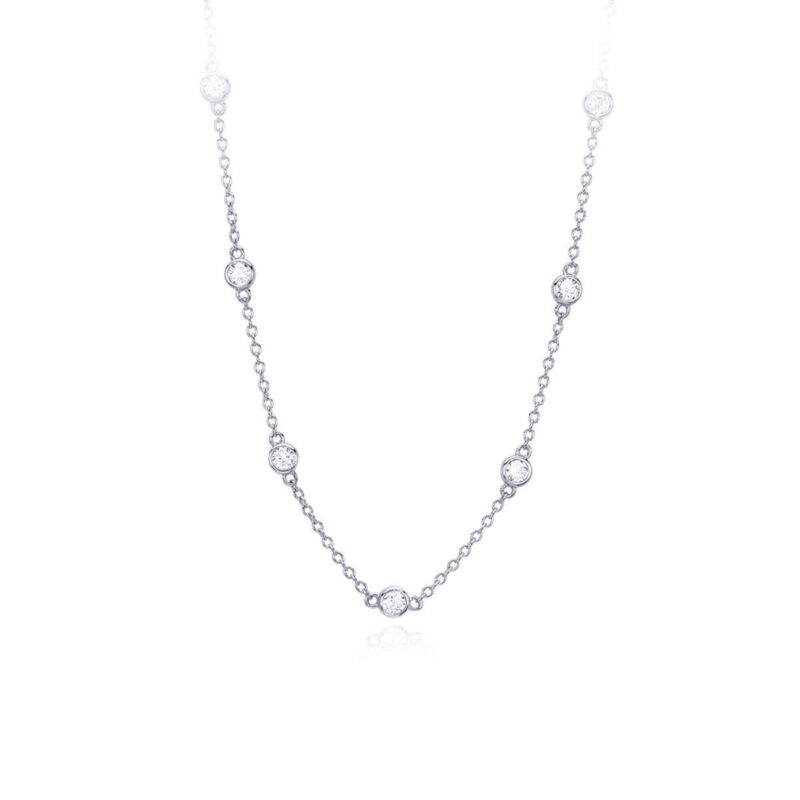 Chain And Zircons Necklace 553217 Mabina Collana 2