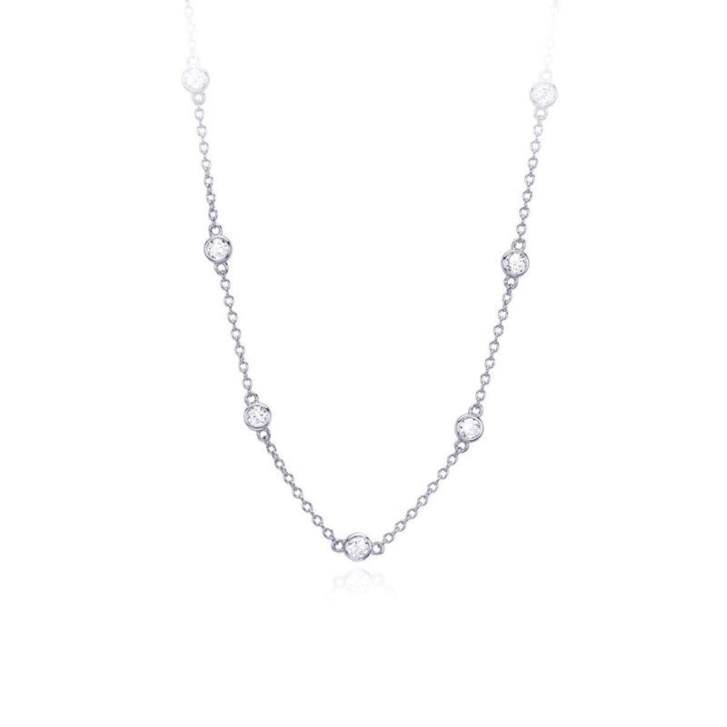 Chain And Zircons Necklace 553217 Mabina Collana 2