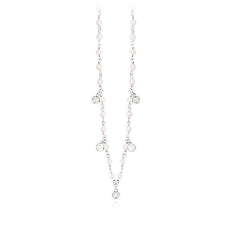 Pearls And Zircons Necklace 553308 Mabina