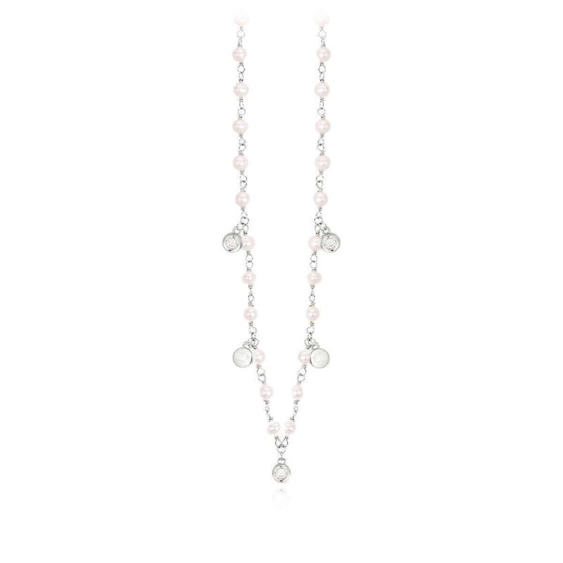 Pearls And Zircons Necklace 553308 Mabina Collana 2
