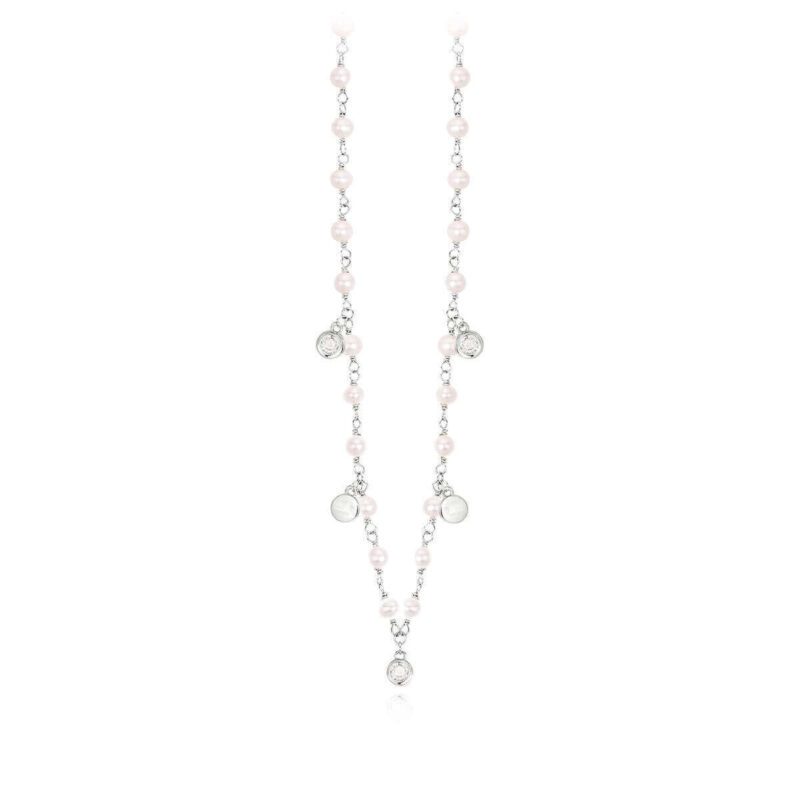 Pearls And Zircons Necklace 553308 Mabina Collana 2