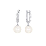 Zircons And Pearls Hoop Earrings 563037 Mabina MABINA 4