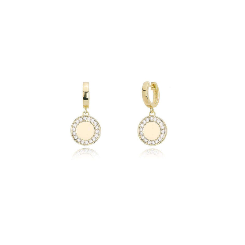 Hoop Earrings Golden Zirconia Pendants 563271 Mabina MABINA 2