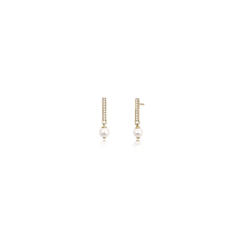 Earrings Pearls And Cubic Zirconia Gold 563290 Mabina MABINA 2