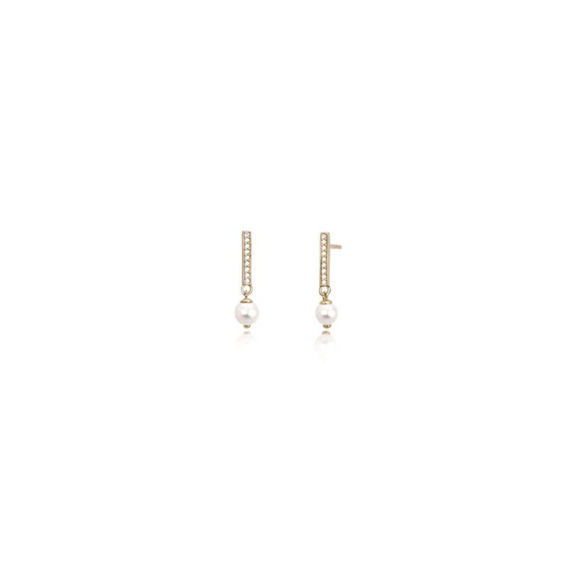 Earrings Pearls And Cubic Zirconia Gold 563290 Mabina MABINA 2