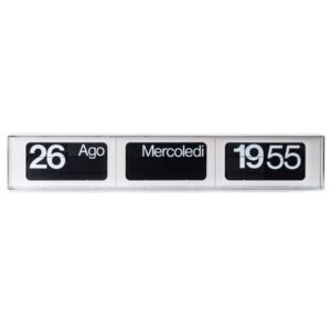 Wall Clock, A Palette Dator 60 Horizontal White D60ob Solari Lineadesign