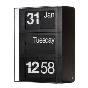 Dator 60 Vertical Black Clock D60vn Solari Lineadesign