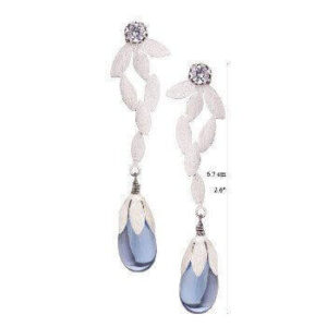Earrings Solid Handcutted Lotus Chandelier Es016 Yvone Christa 3