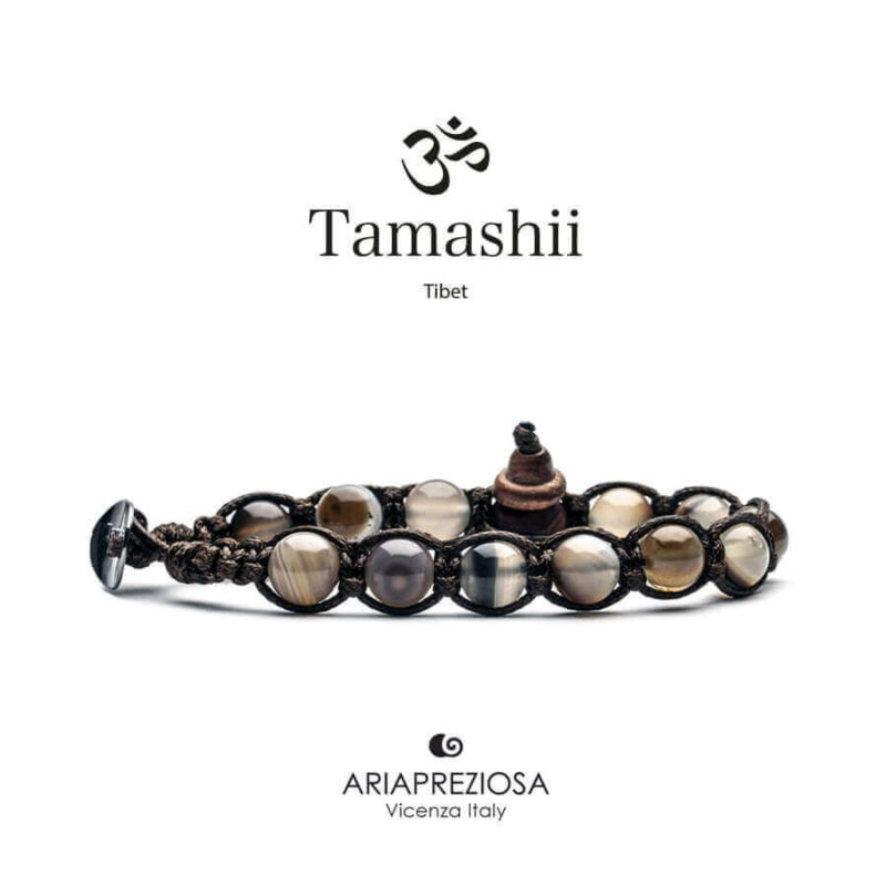 Tamashii Bracelets Grey Striated Agate Bhs900-158 Bracciali 2