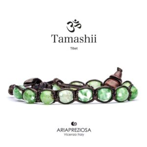 Tamashii Bracelets Green Agate Cracked Bhs900-74 Bracciali