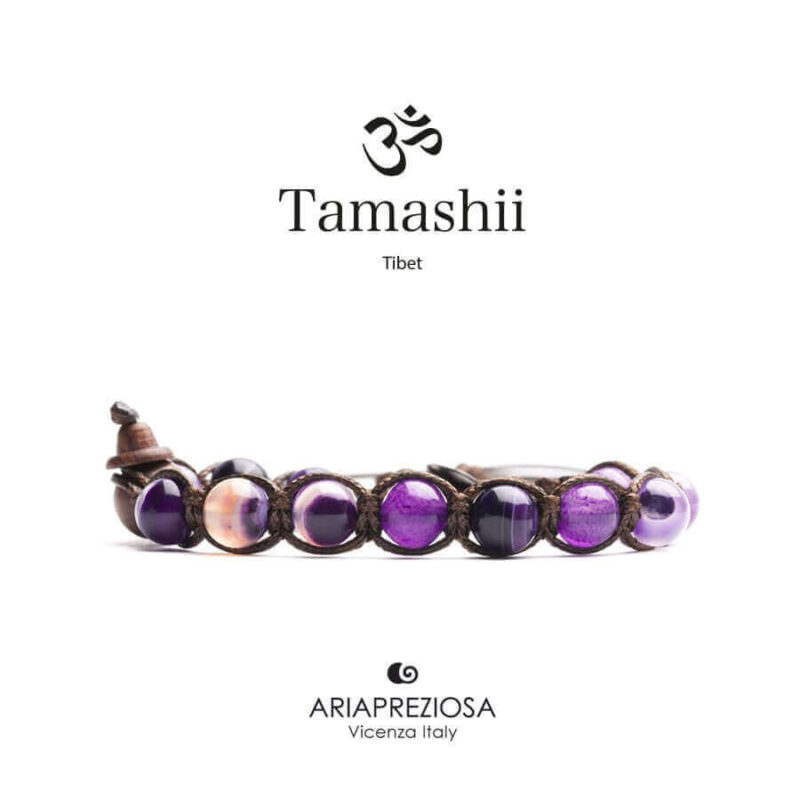 Tamashii Bracelets Purple Striated Agate Bhs900-85 Bracciali 2