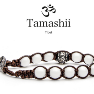 Prayer Wheel Bracelets White Agate Bracelet Bhs1100-14 Tamashii TAMASHII