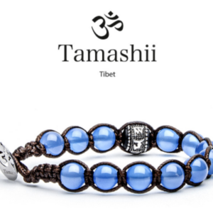 Prayer Wheel Bracelets Blue Agate Bracelet Bhs1100-18 Tamashii Bracciali ruota della preghiera