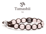 Prayer Wheel Bracelets Pink Quartz Bracelet Bhs1100-33 Tamashii Bracciali ruota della preghiera 5