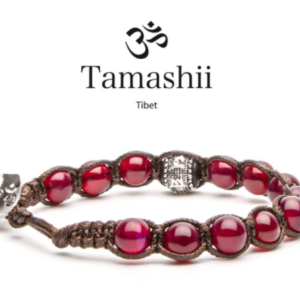 Prayer Wheel Bracelets Red Agate Bracelet Bhs1100-34 Tamashii Bracciali ruota della preghiera