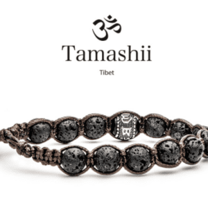 Prayer Wheel Bracelets Black Lava Bracelet Bhs1100-98 Tamashii Bracciali ruota della preghiera