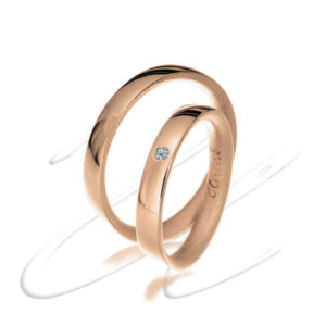 Unica Gold Classic Pink Mf119 Wedding Ring Oro