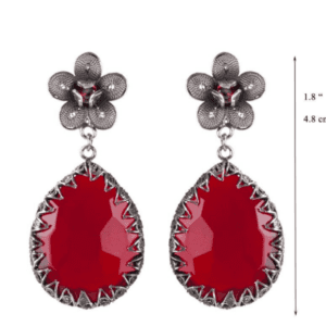 Flower Post Earrings Red Delight Aqualemuria E5018 Yvone Christa Earrings