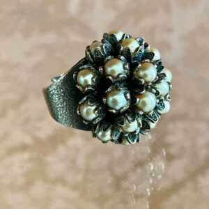 Rings Baroque Pearl Leaf Botanical Garden R4250 Yvone Christa Rings 3