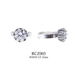 Silver Rings W. Tulip Cup Cz Rcz003 Yvone Christa YVONE CHRISTA