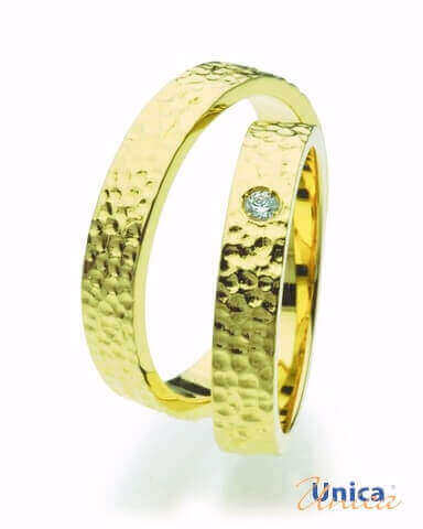 Wedding Rings In Yellow Gold With Diamond Nic0024 Unique Matrimoniali 2