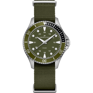 Hamilton watch Scuba Quartz H82241961 Khaki Navy