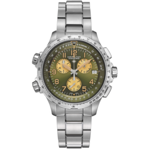 Hamilton watch GMT Chrono Quartz H77932160 Khaki Aviation