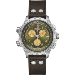 Hamilton watch X-Wind GMT Chrono Quartz H77932560 Khaki Aviation