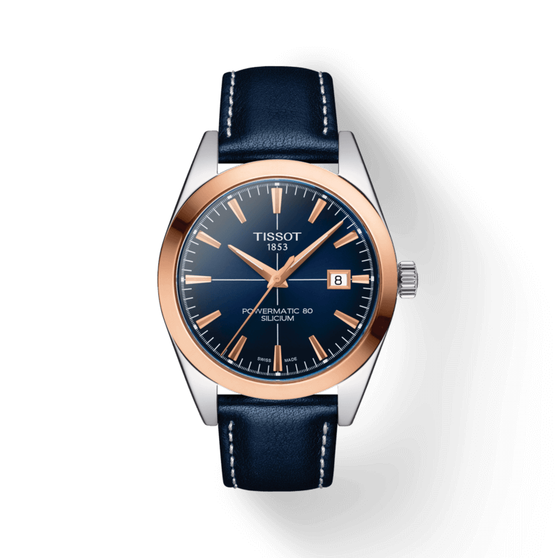 Tissot Gentleman Powermatic 80 Silicium Solid 18K Gold bezel T9274074604100 T-Gold 2
