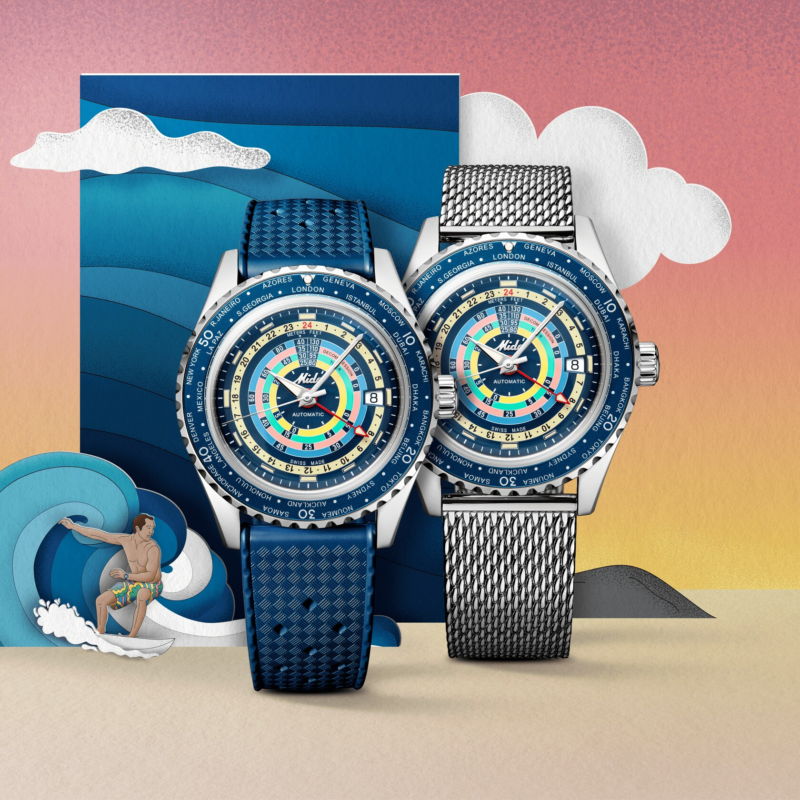 Ocean Star Decompression Worldtimer MIDO 10