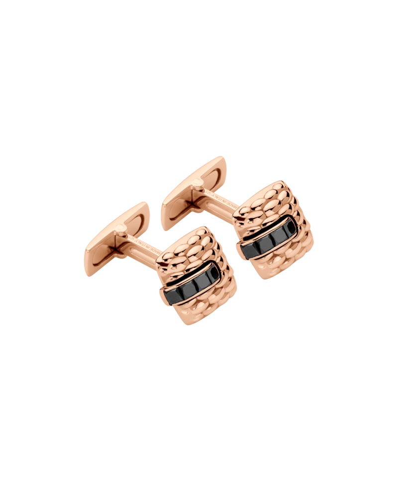 Fope Gold cufflinks with black diamonds – 00702GX_BN – FOPE FOPE 2
