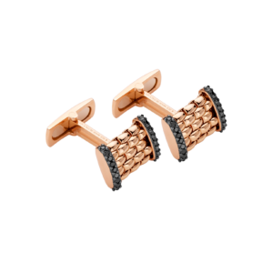 Fope Gold cufflinks with black diamonds – 01104GX_BN – FOPE
