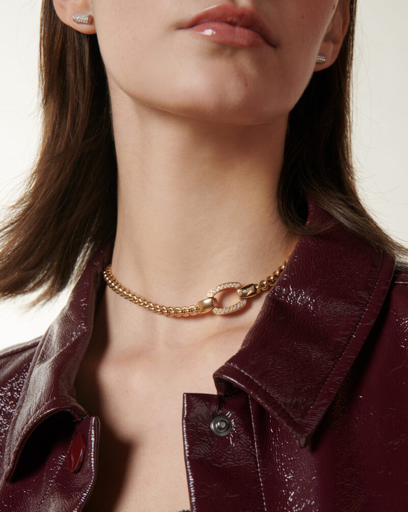 Fope Flex’it necklace with decorative closure and pavé diamonds – 08F10CX_PB – FOPE EKA 4