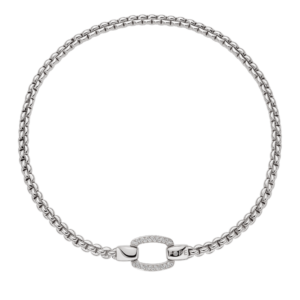 Fope Flex’it necklace with decorative closure and pavé diamonds – 08F10CX_PB – FOPE