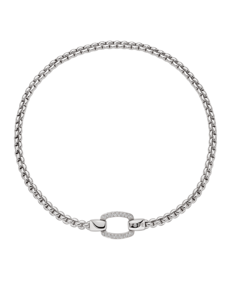 Fope Flex’it necklace with decorative closure and pavé diamonds – 08F10CX_PB – FOPE EKA 2