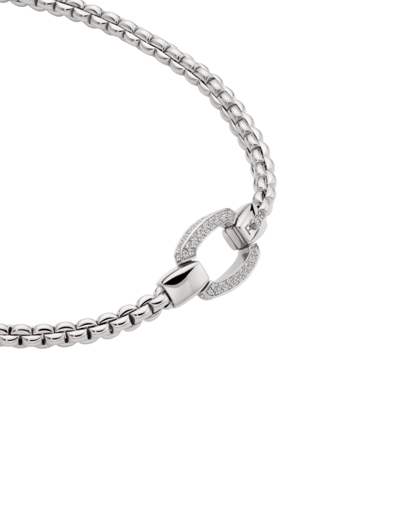 Fope Flex’it necklace with decorative closure and pavé diamonds – 08F10CX_PB – FOPE EKA 3